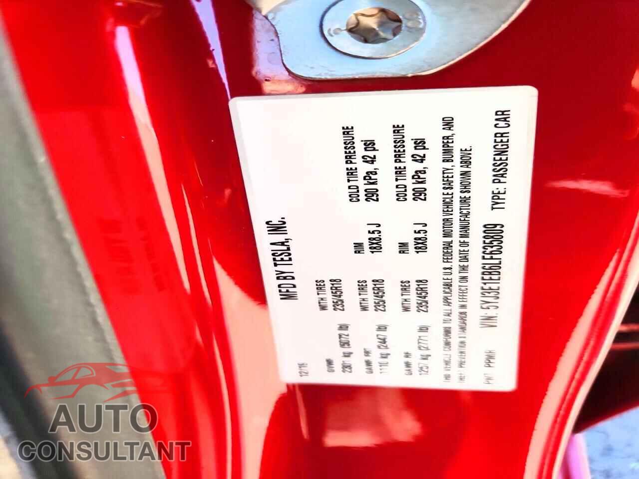 TESLA MODEL 3 2020 - 5YJ3E1EB6LF635809