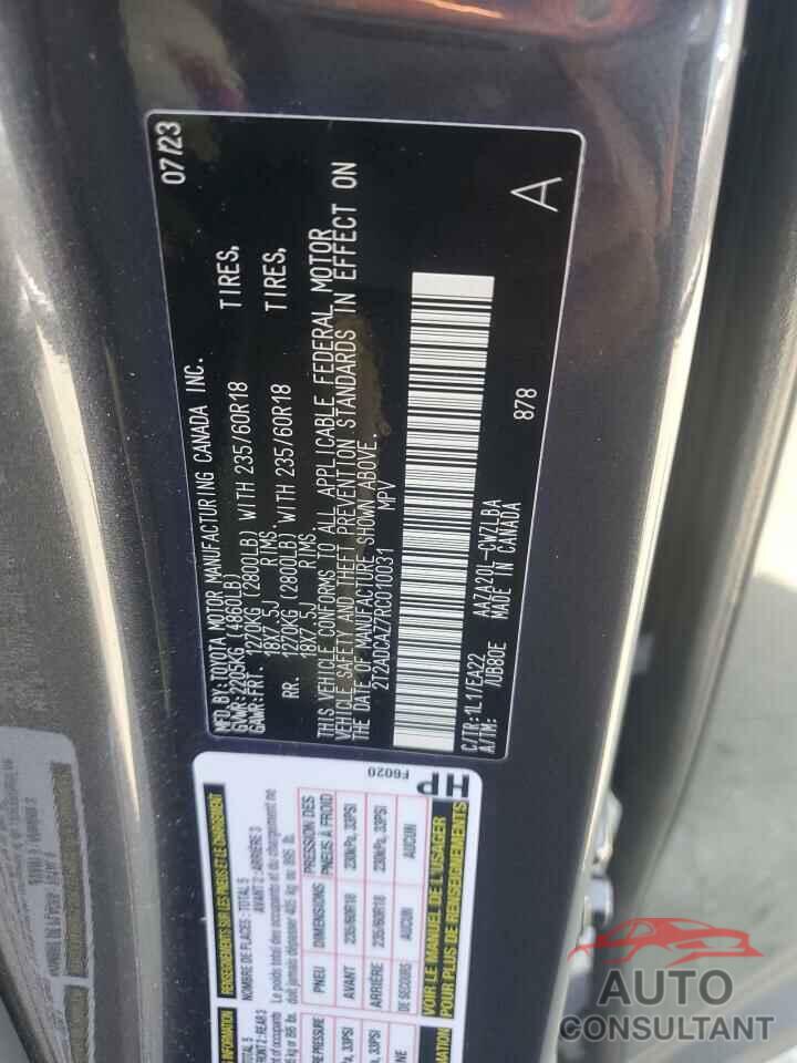 LEXUS NX 250 BAS 2024 - 2T2ADCAZ7RC010031