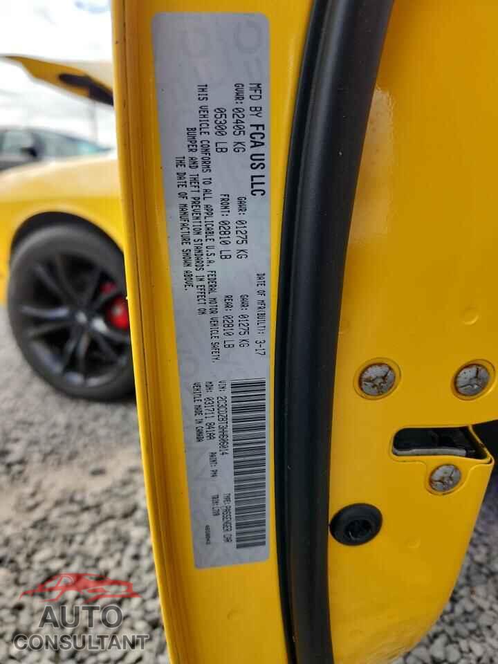 DODGE CHALLENGER 2017 - 2C3CDZBT3HH606014