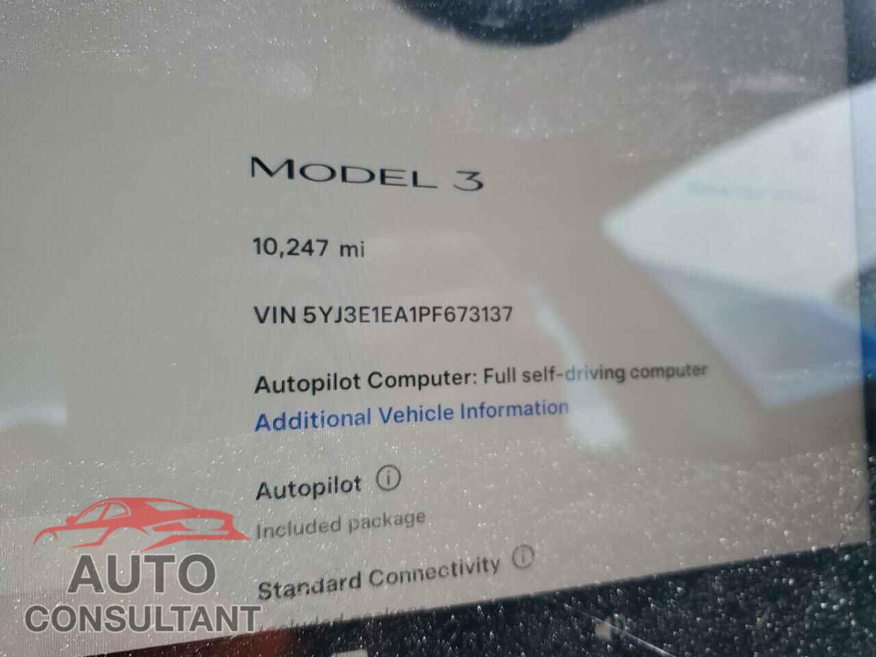 TESLA MODEL 3 2023 - 5YJ3E1EA1PF673137