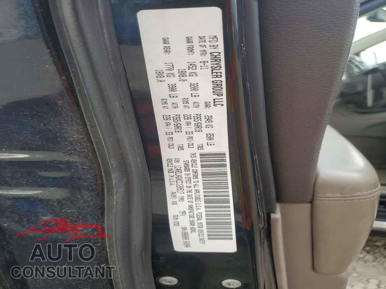 DODGE DURANGO 2012 - 1C4RDJAGXCC120517