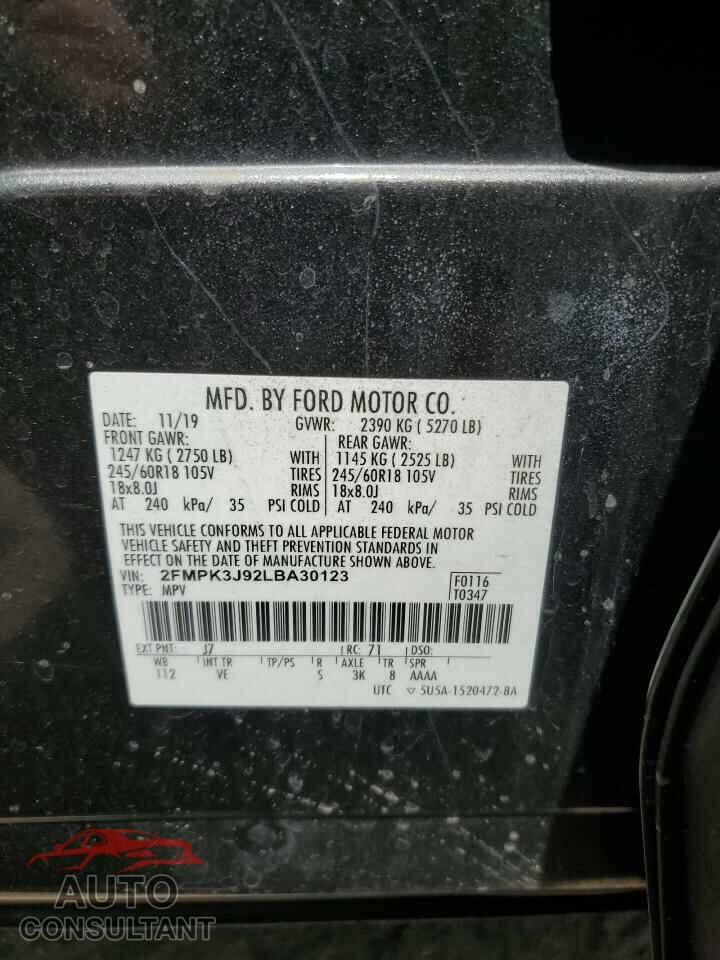 FORD EDGE 2020 - 2FMPK3J92LBA30123