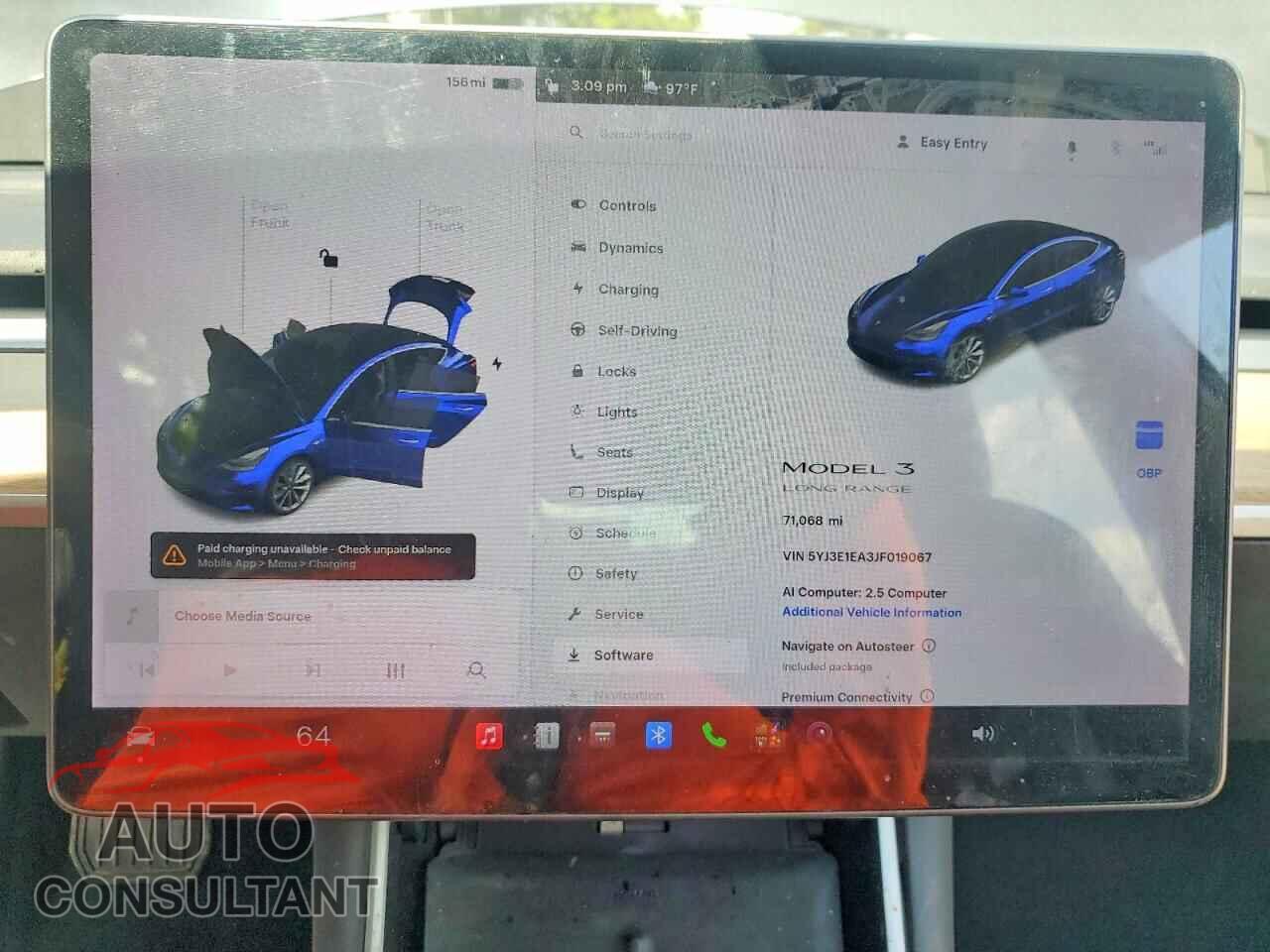 TESLA MODEL 3 2018 - 5YJ3E1EA3JF019067