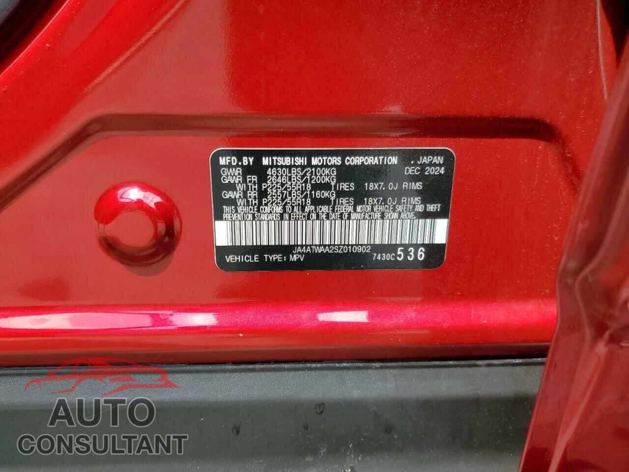 MITSUBISHI ECLIPSE 2025 - JA4ATWAA2SZ010902