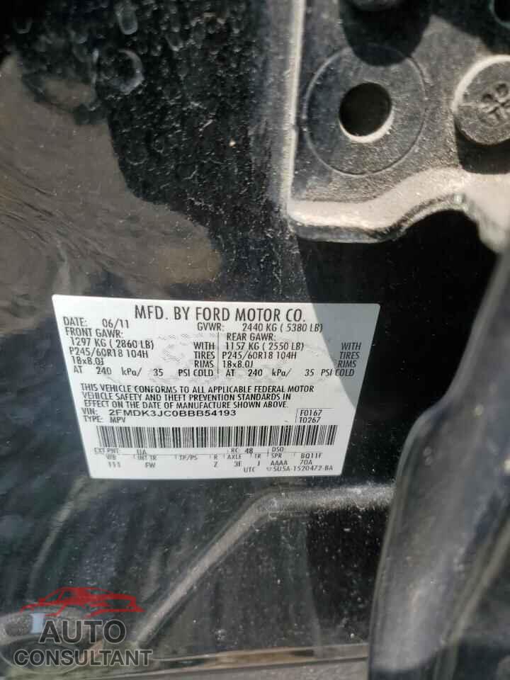 FORD EDGE 2011 - 2FMDK3JC0BBB54193