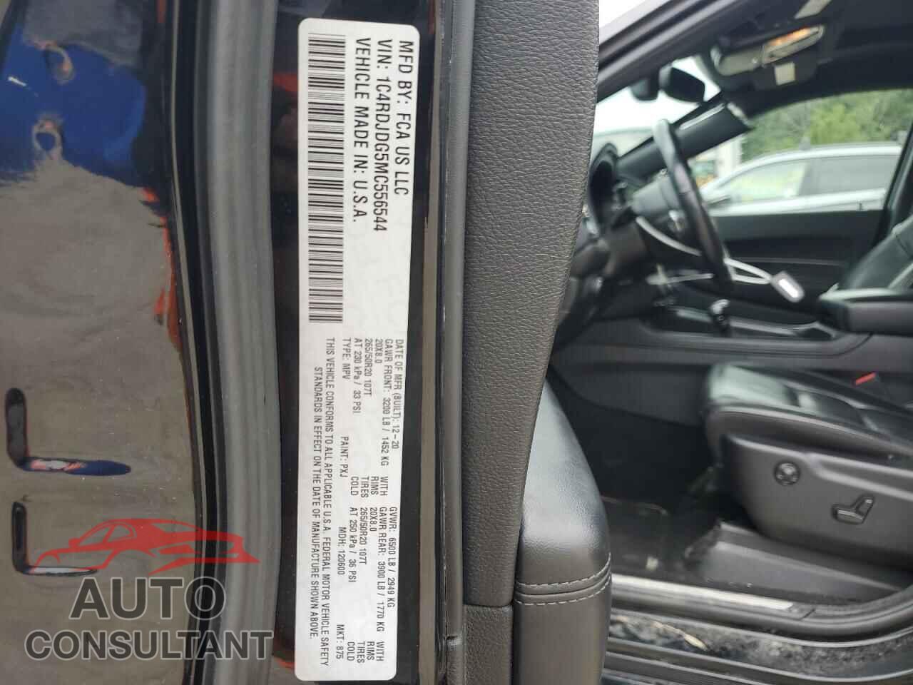 DODGE DURANGO 2021 - 1C4RDJDG5MC556544