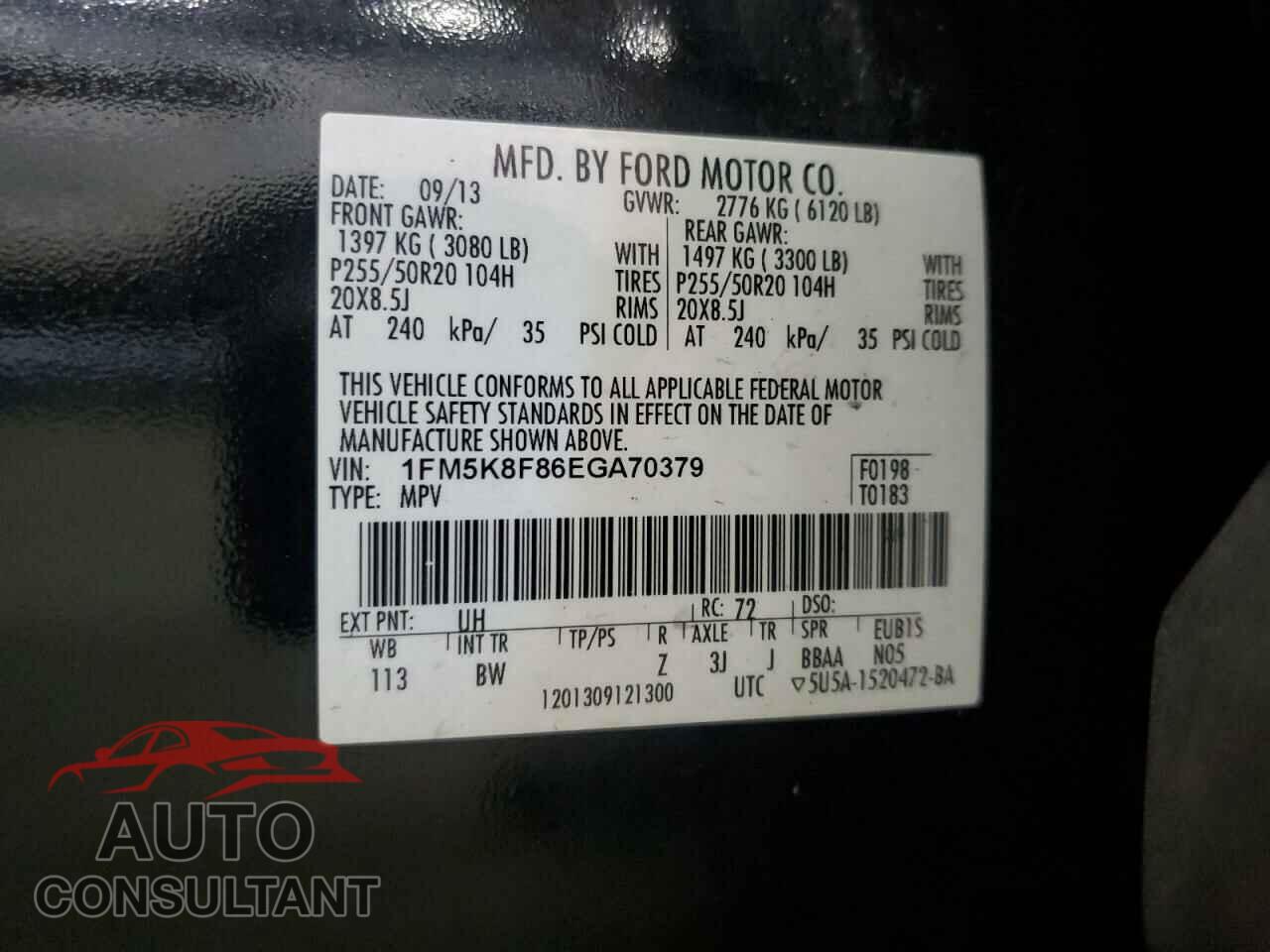 FORD EXPLORER 2014 - 1FM5K8F86EGA70379