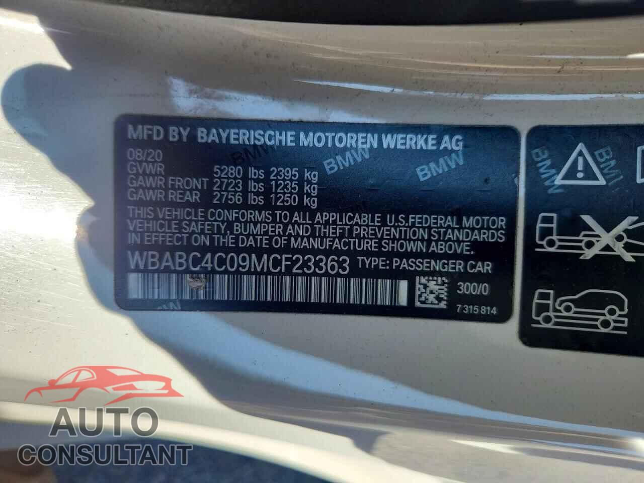 BMW M8 2021 - WBABC4C09MCF23363