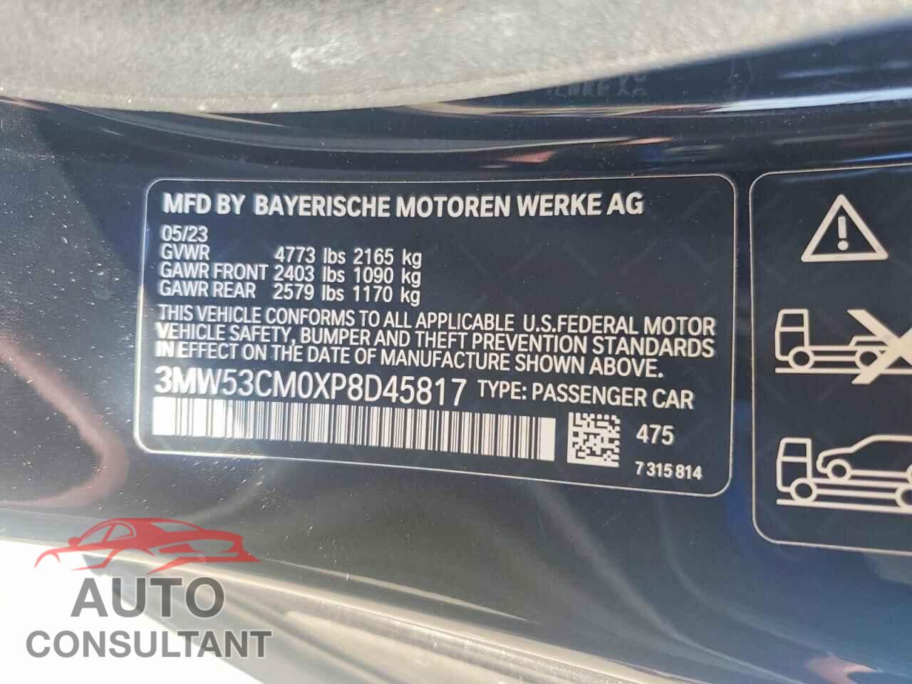 BMW M2 2023 - 3MW53CM0XP8D45817