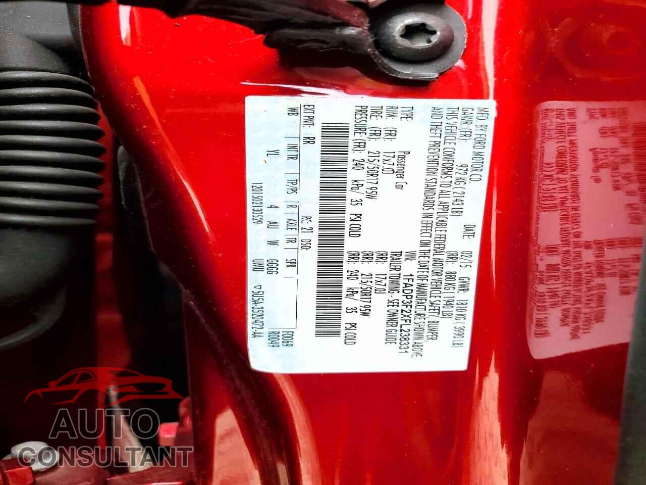 FORD FOCUS 2015 - 1FADP3F2XFL238331