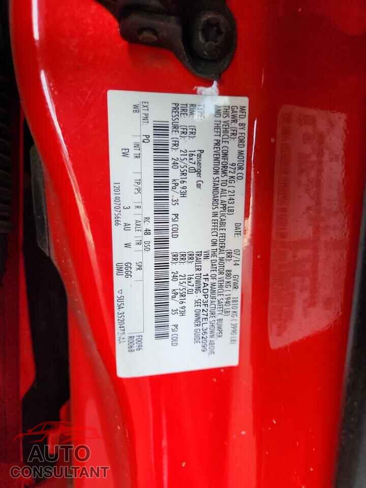 FORD FOCUS 2014 - 1FADP3F27EL362099