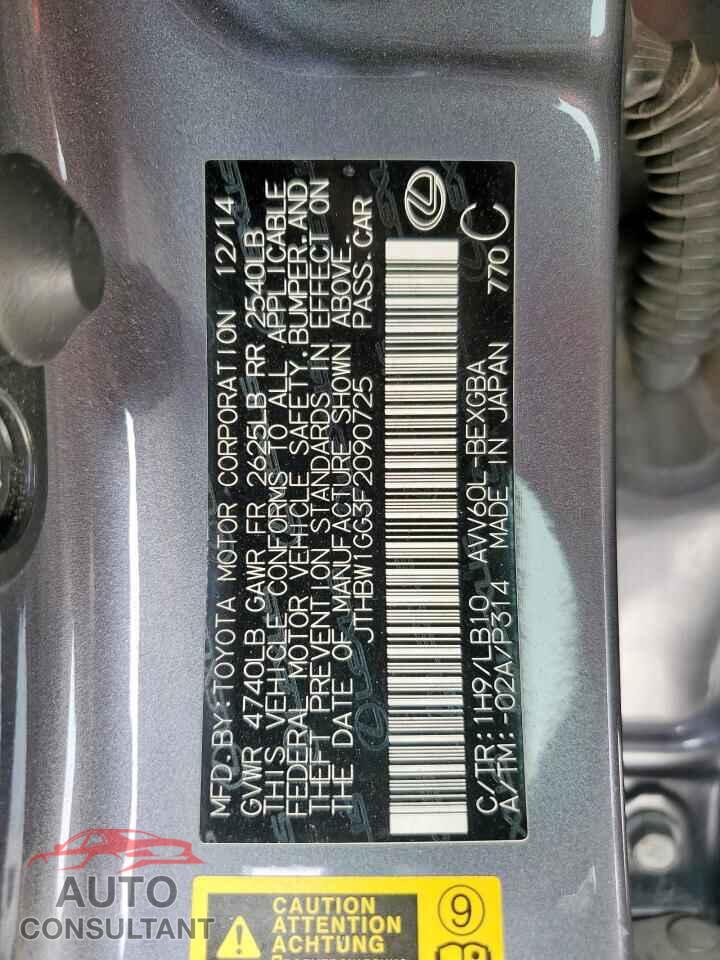 LEXUS ES300 2015 - JTHBW1GG3F2090725