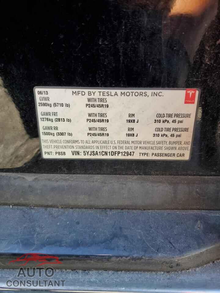 TESLA MODEL S 2013 - 5YJSA1CN1DFP12947