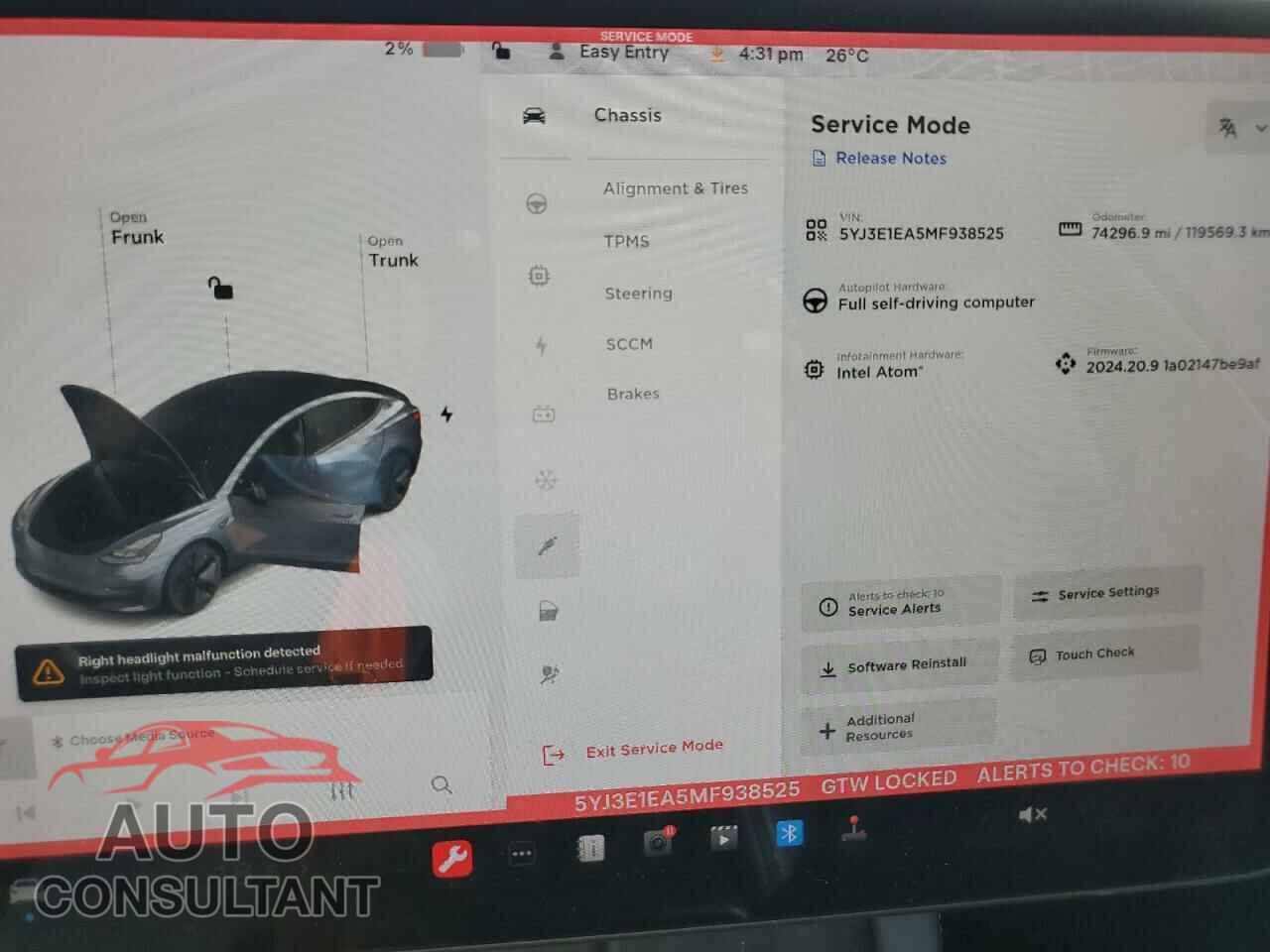 TESLA MODEL 3 2021 - 5YJ3E1EA5MF938525