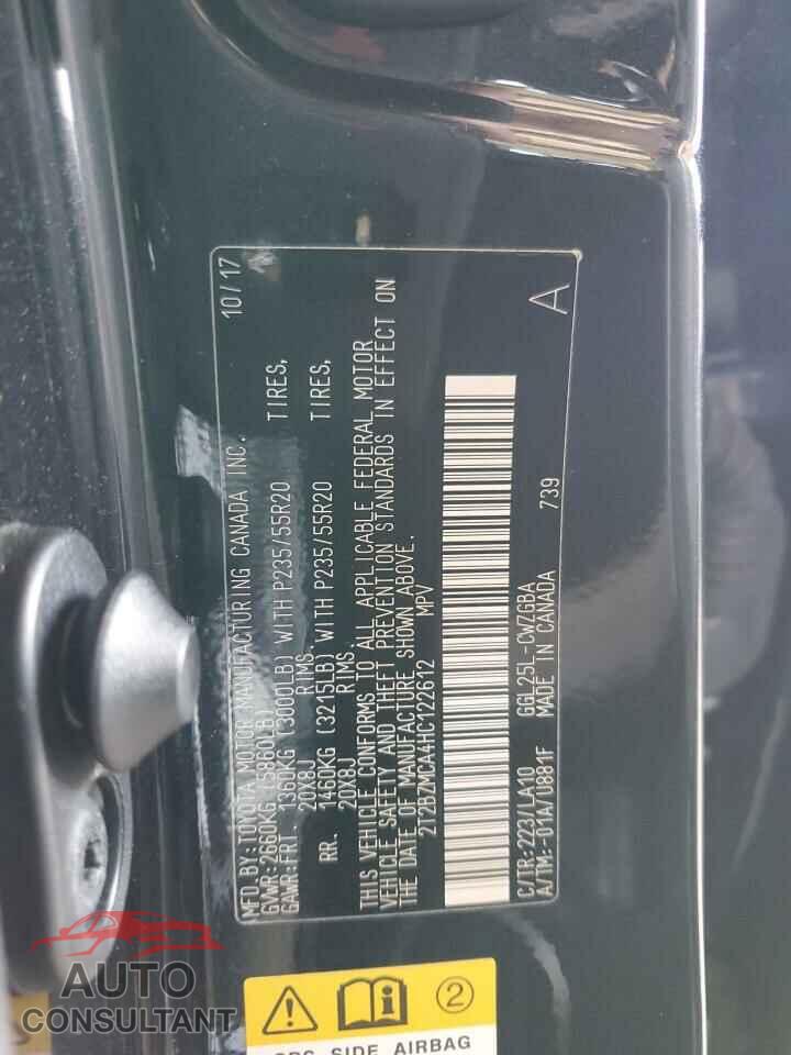 LEXUS RX350 2017 - 2T2BZMCA4HC122612