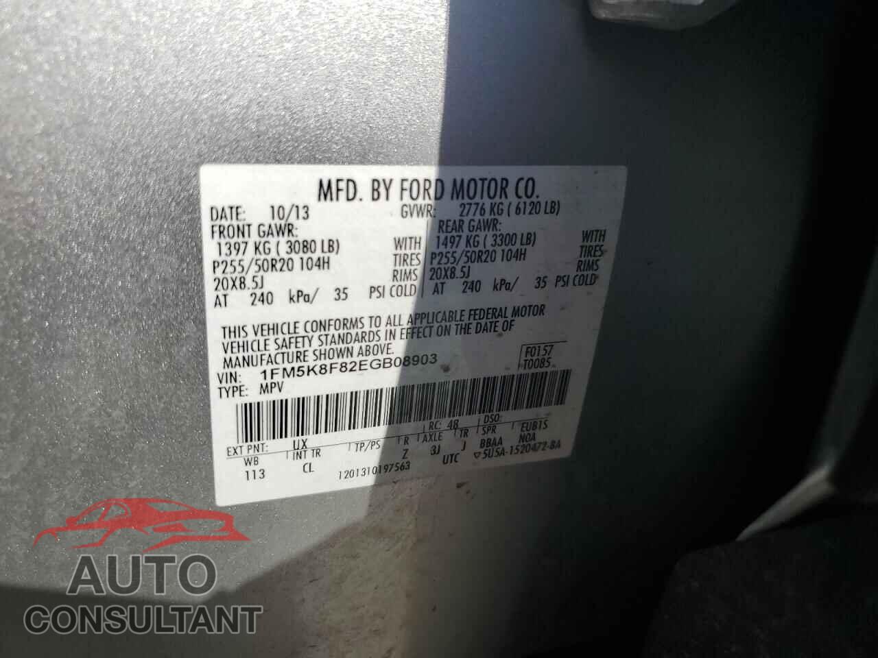 FORD EXPLORER 2014 - 1FM5K8F82EGB08903