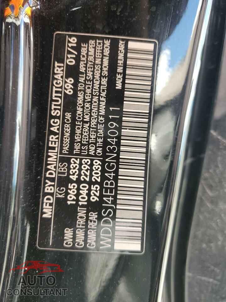 MERCEDES-BENZ CLA-CLASS 2016 - WDDSJ4EB4GN340911