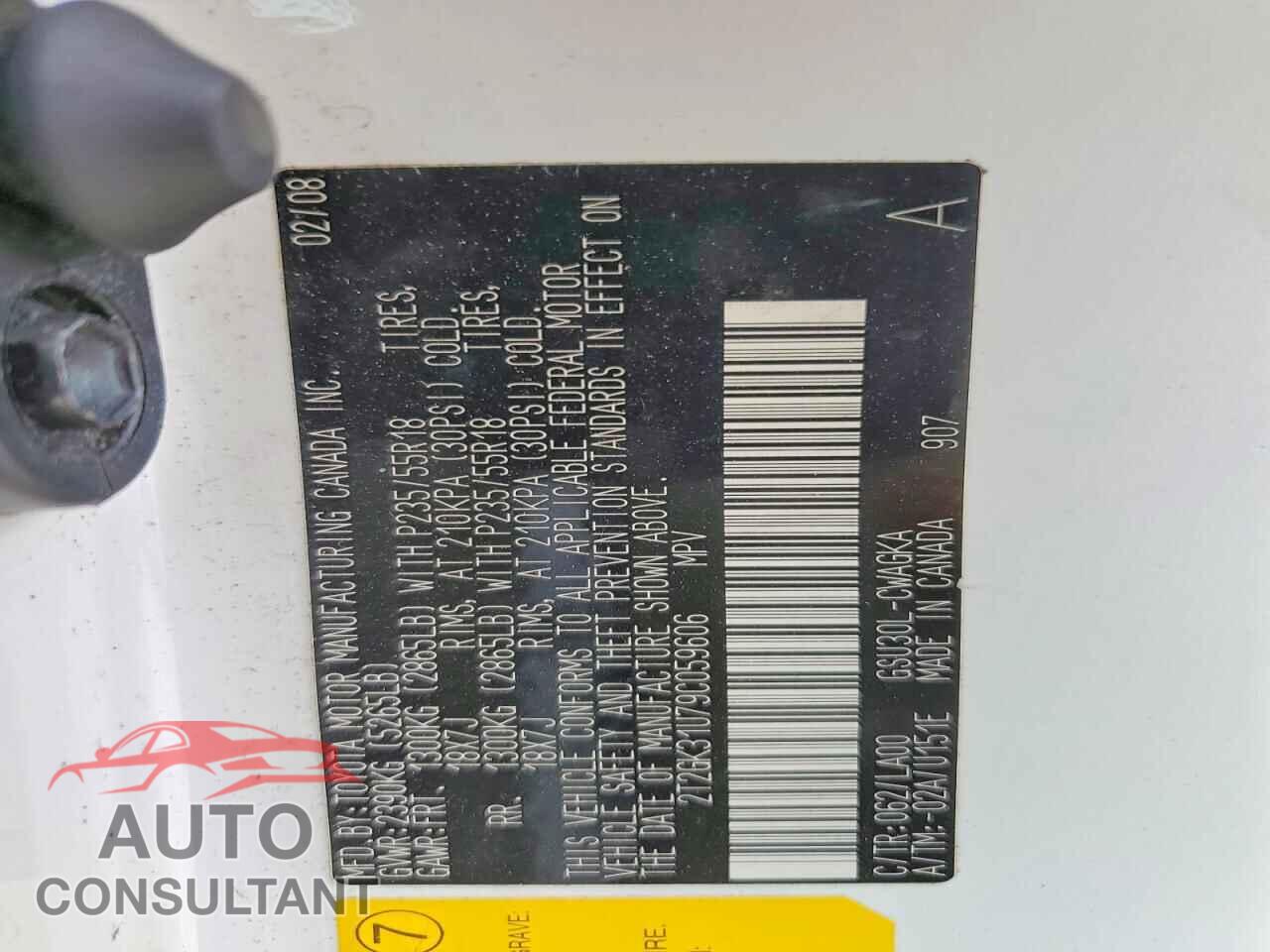 LEXUS RX350 2009 - 2T2GK31U79C059606