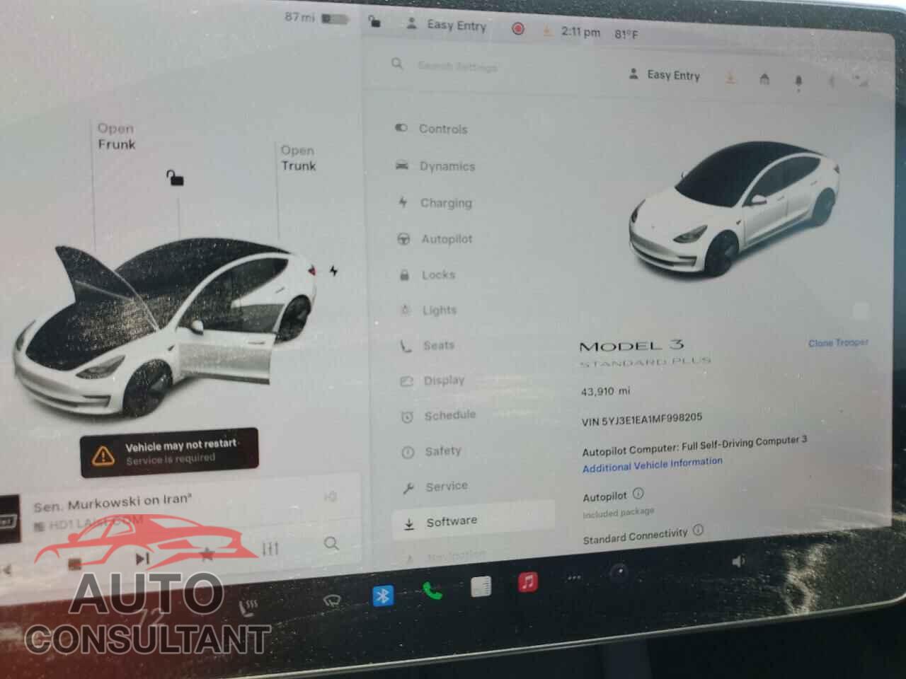 TESLA MODEL 3 2021 - 5YJ3E1EA1MF998205