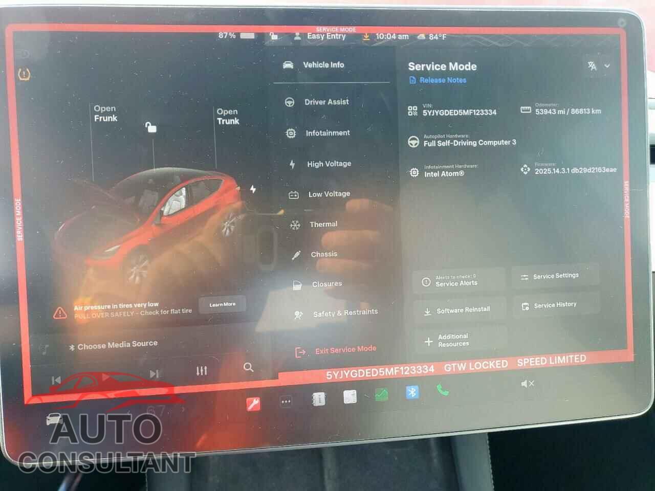 TESLA MODEL Y 2021 - 5YJYGDED5MF123334