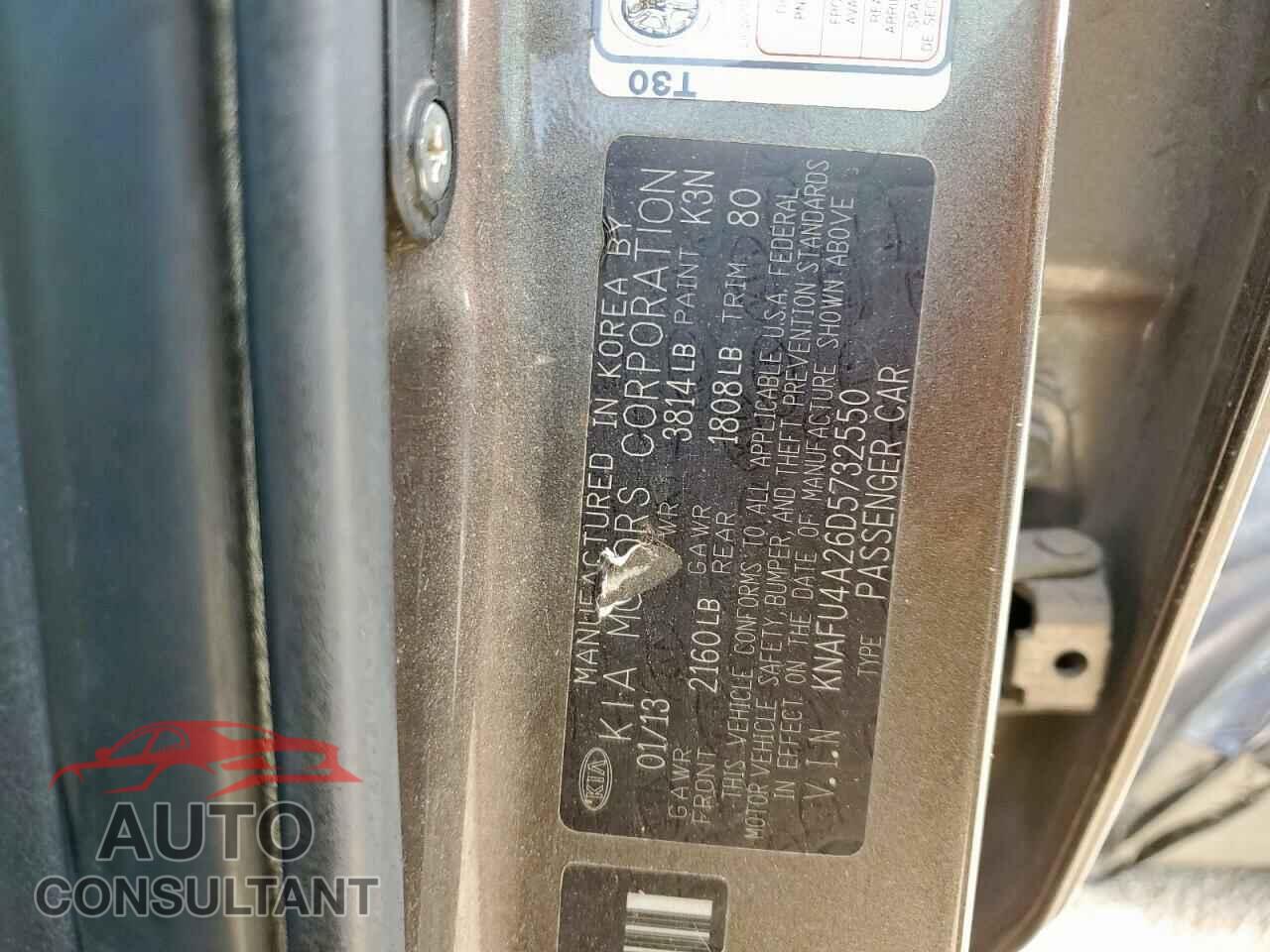 KIA FORTE 2013 - KNAFU4A26D5732550