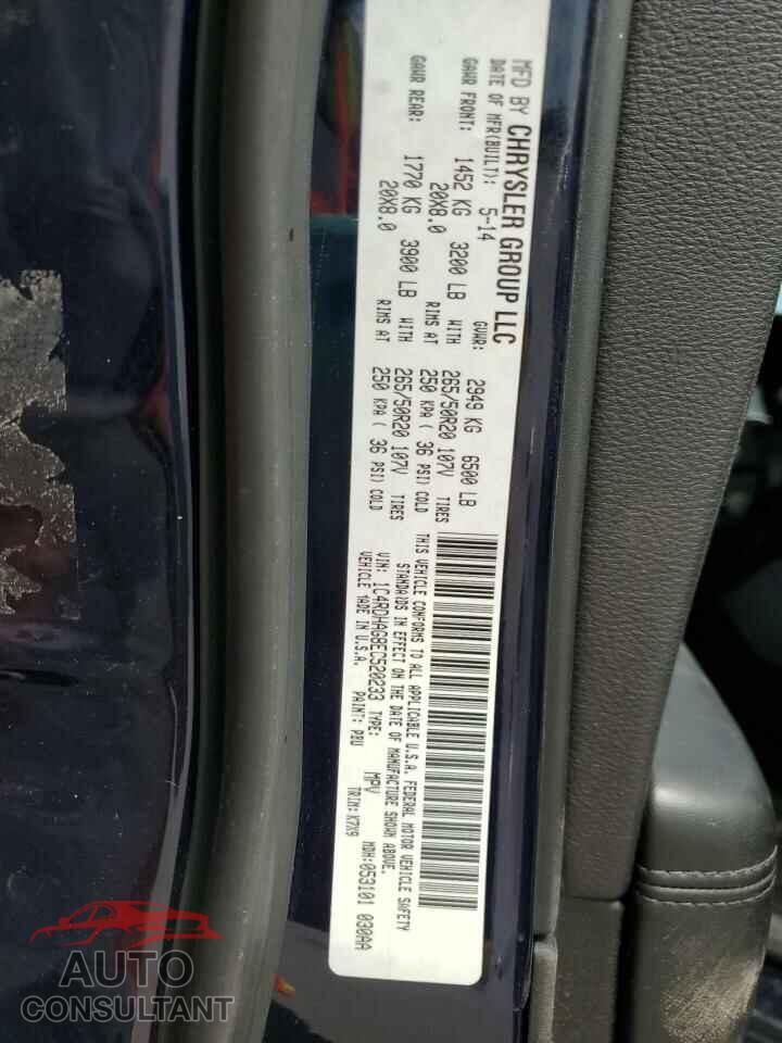 DODGE DURANGO 2014 - 1C4RDHAG8EC520233