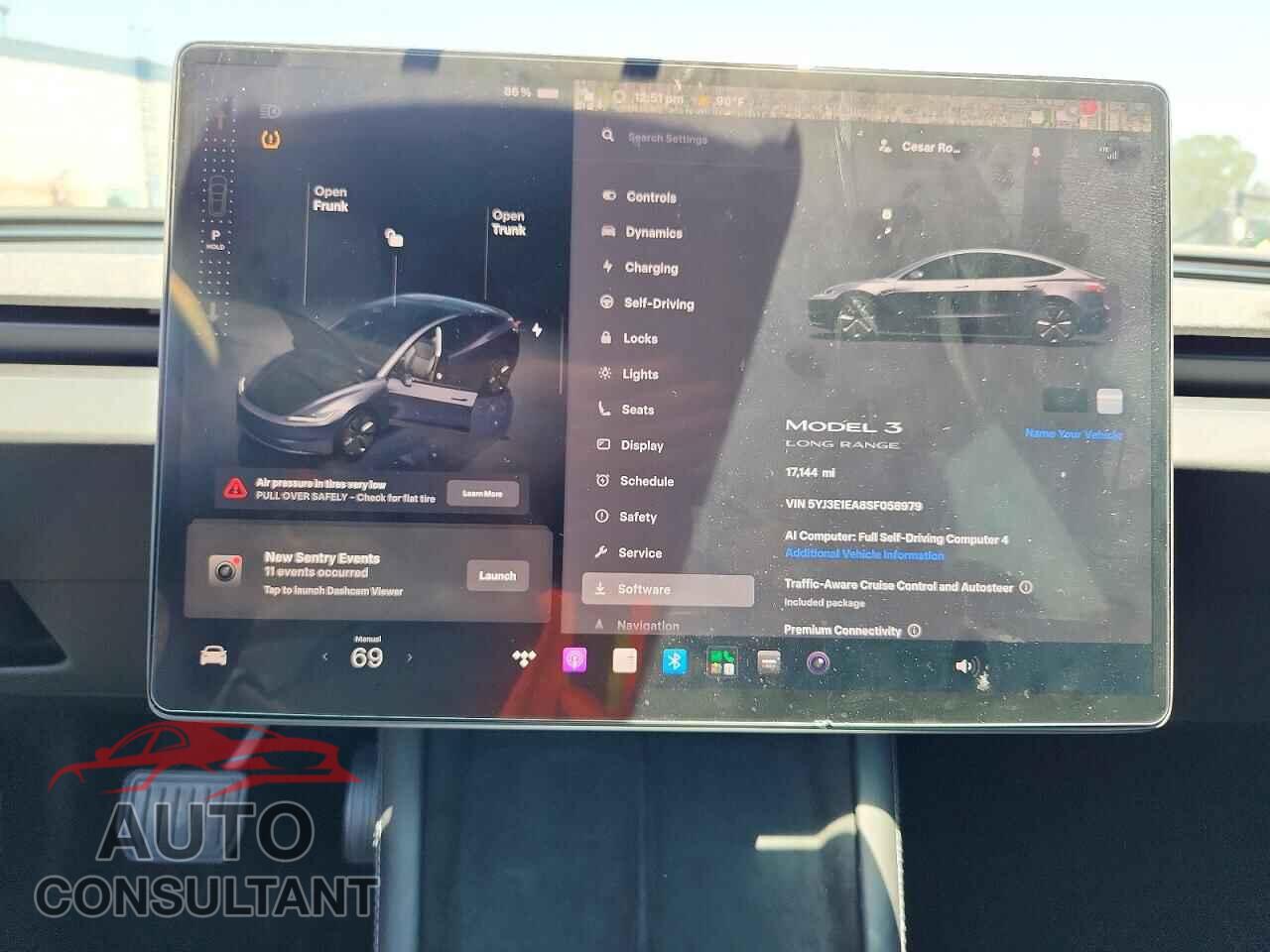 TESLA MODEL 3 2025 - 5YJ3E1EA8SF058979