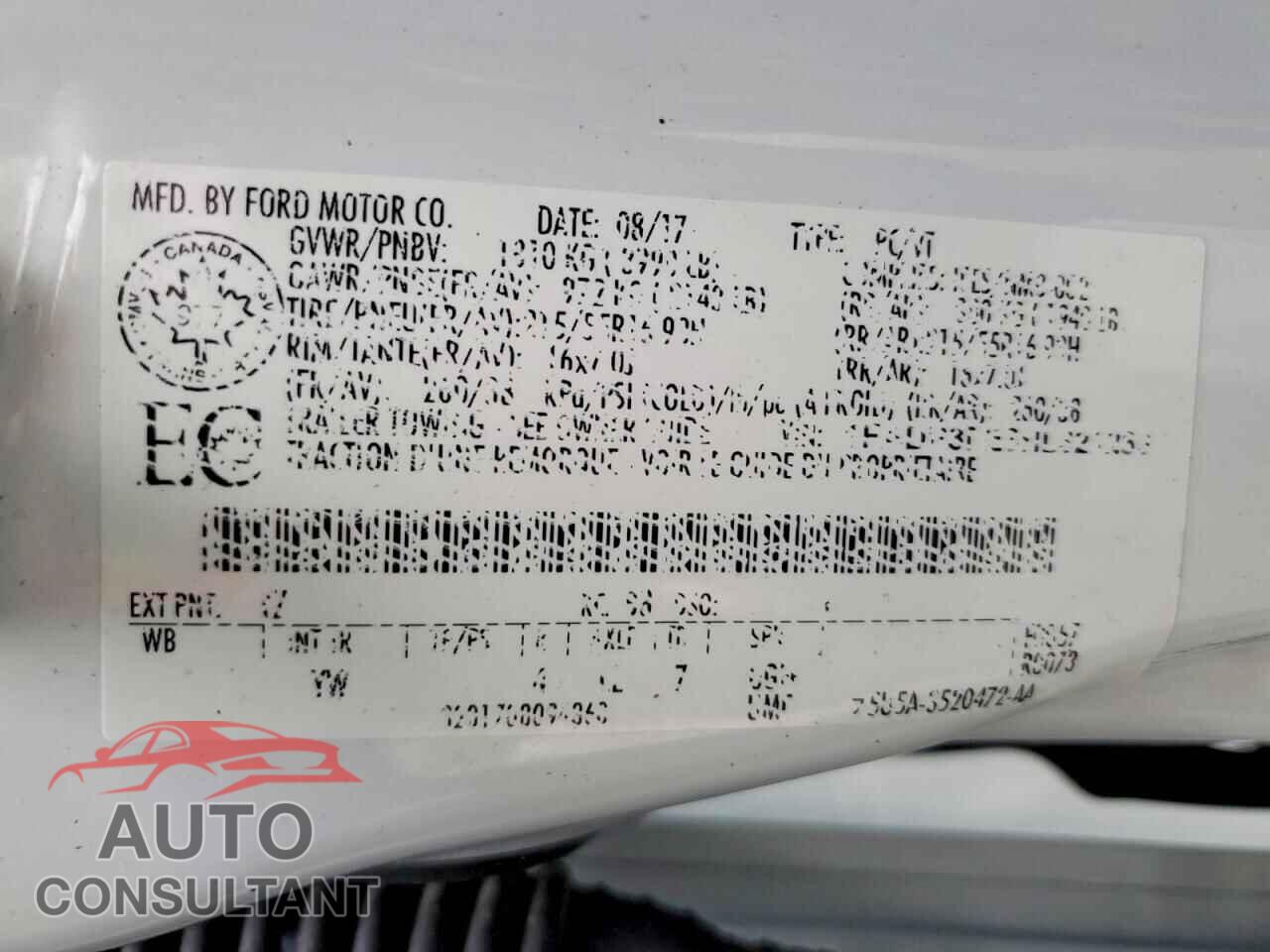 FORD FOCUS 2017 - 1FADP3FE3HL321239