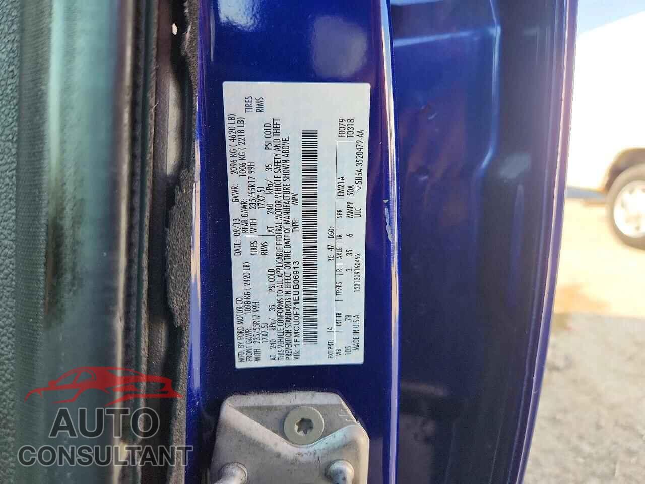 FORD ESCAPE 2014 - 1FMCU0F71EUB06913