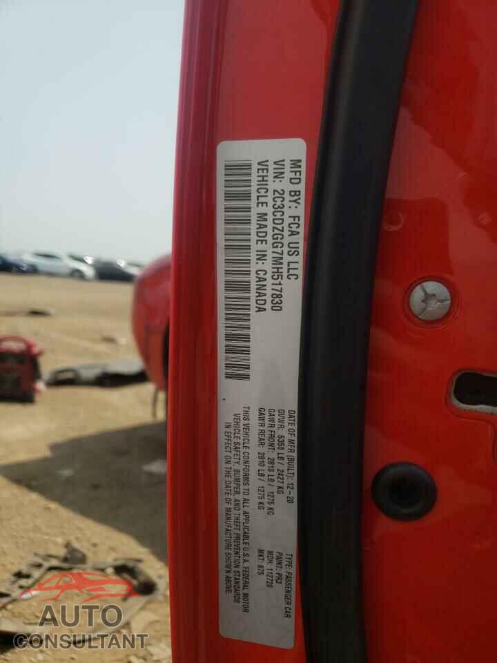 DODGE CHALLENGER 2021 - 2C3CDZGG7MH517830