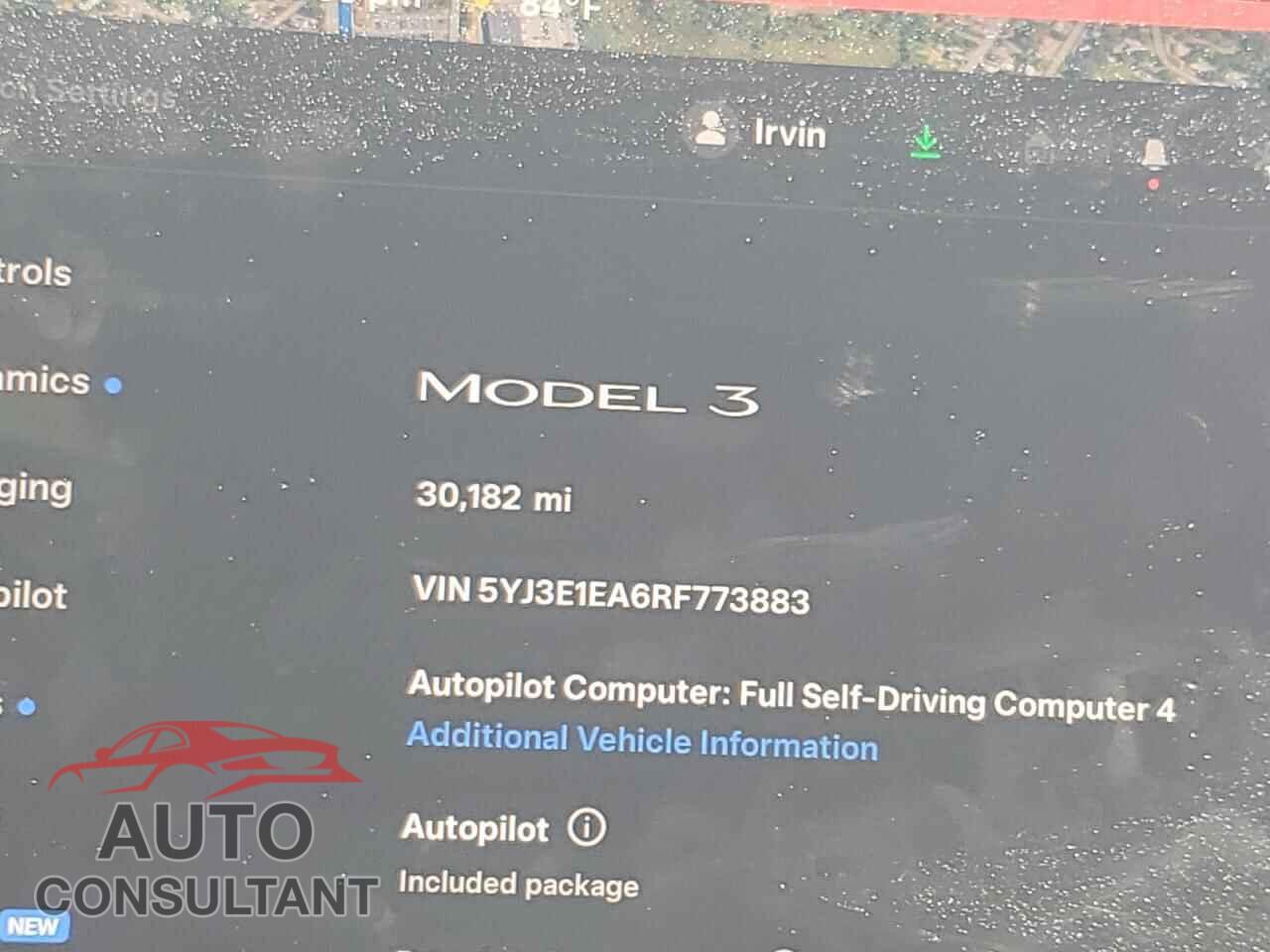 TESLA MODEL 3 2024 - 5YJ3E1EA6RF773883