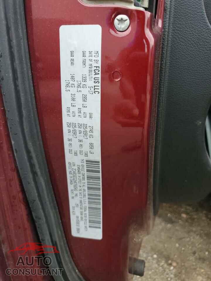 DODGE CARAVAN 2017 - 2C4RDGEG2HR766503