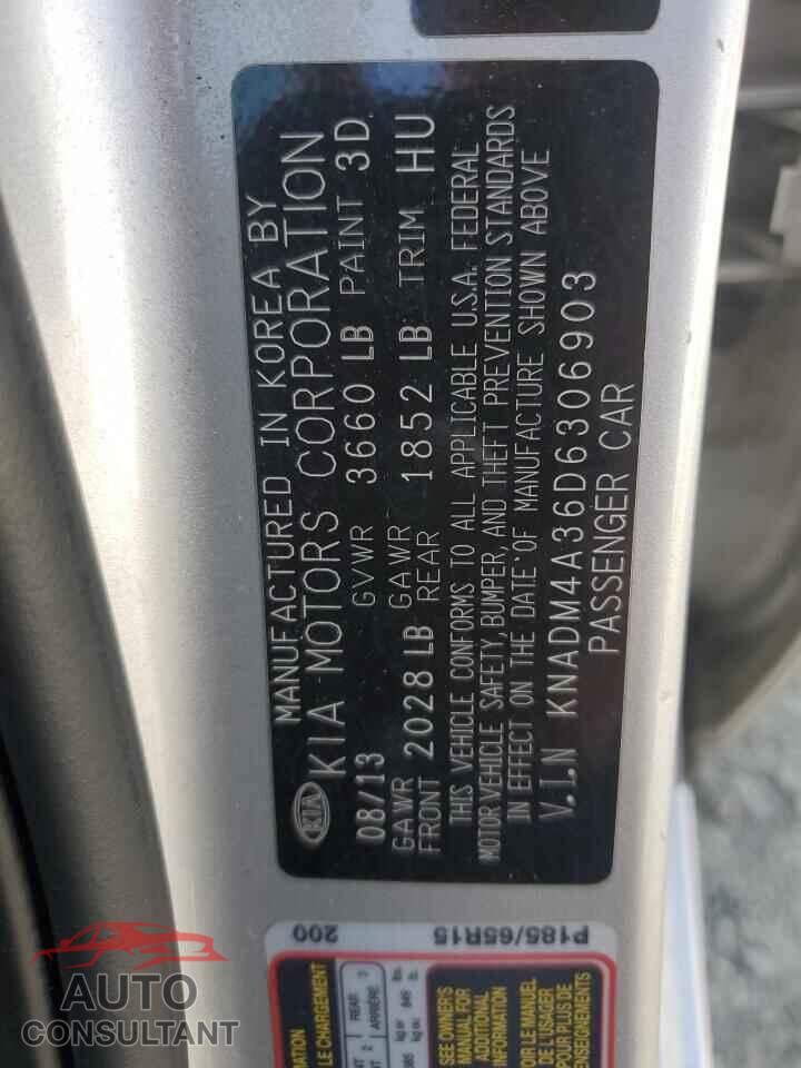 KIA RIO 2013 - KNADM4A36D6306903