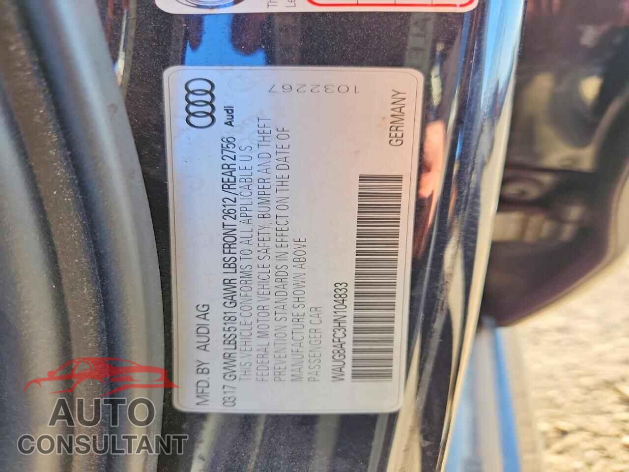 AUDI A6 2017 - WAUG8AFC3HN104833