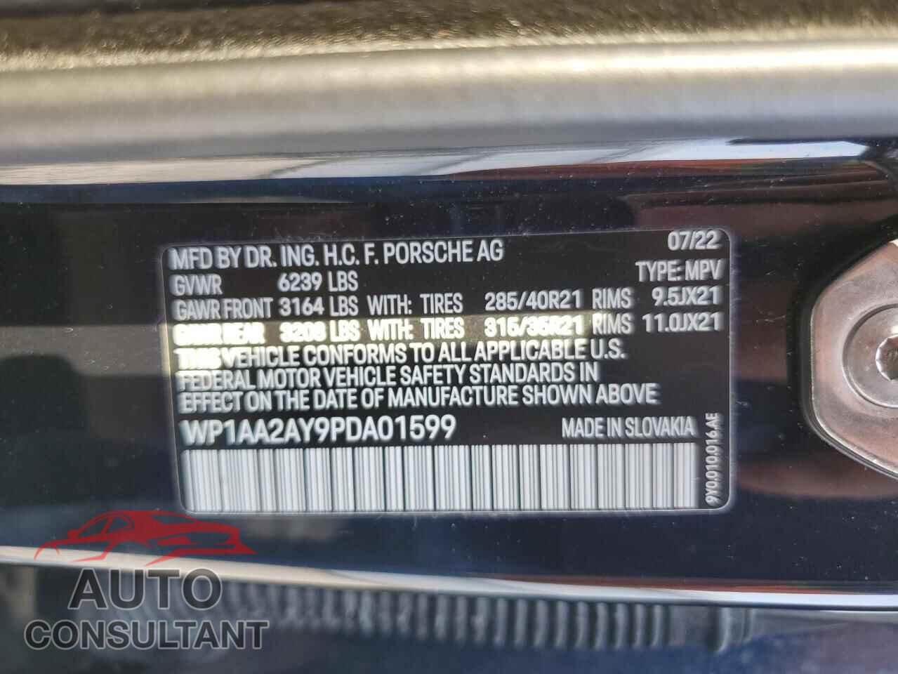 PORSCHE CAYENNE BA 2023 - WP1AA2AY9PDA01599