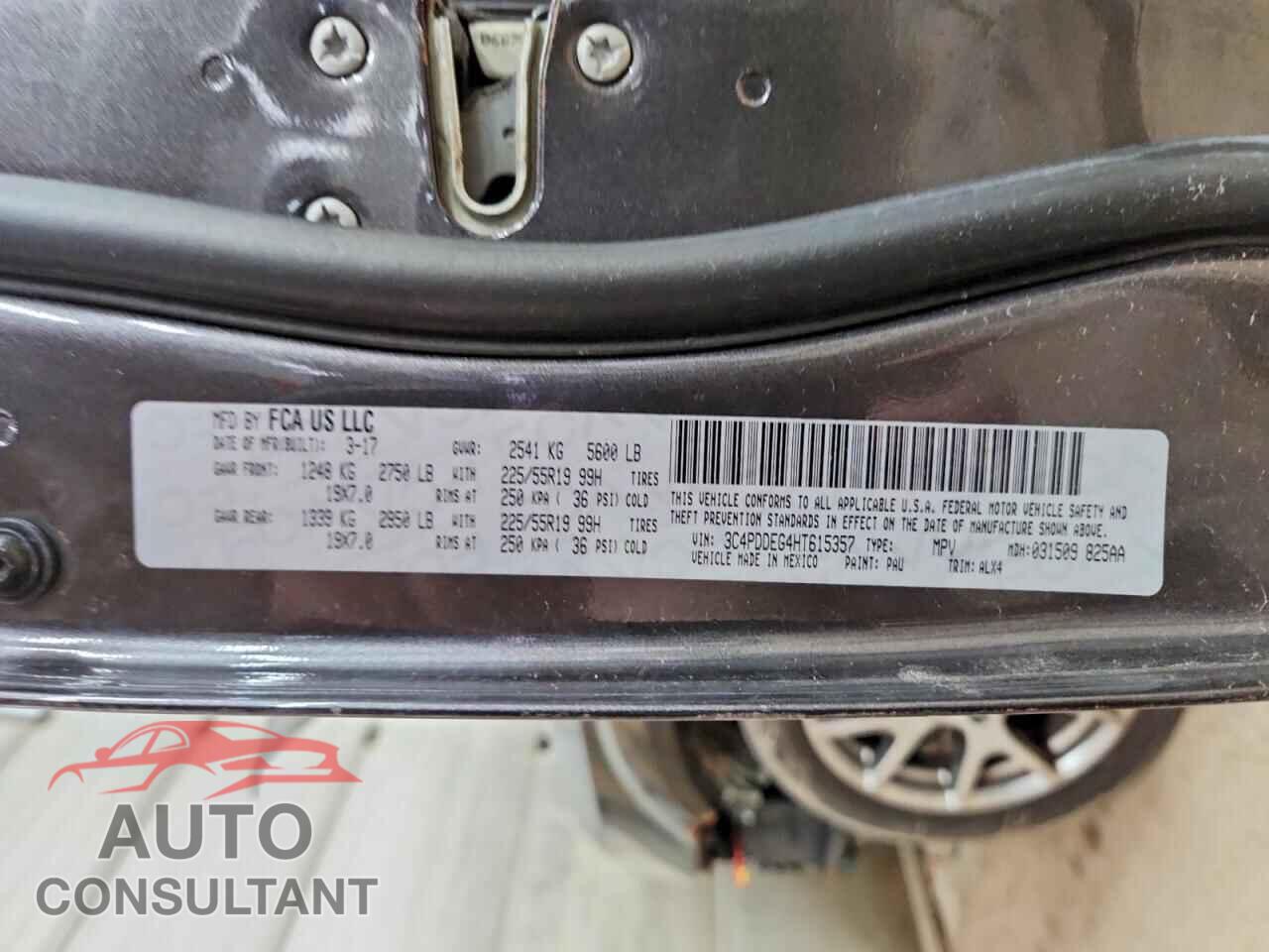 DODGE JOURNEY 2017 - 3C4PDDEG4HT615357
