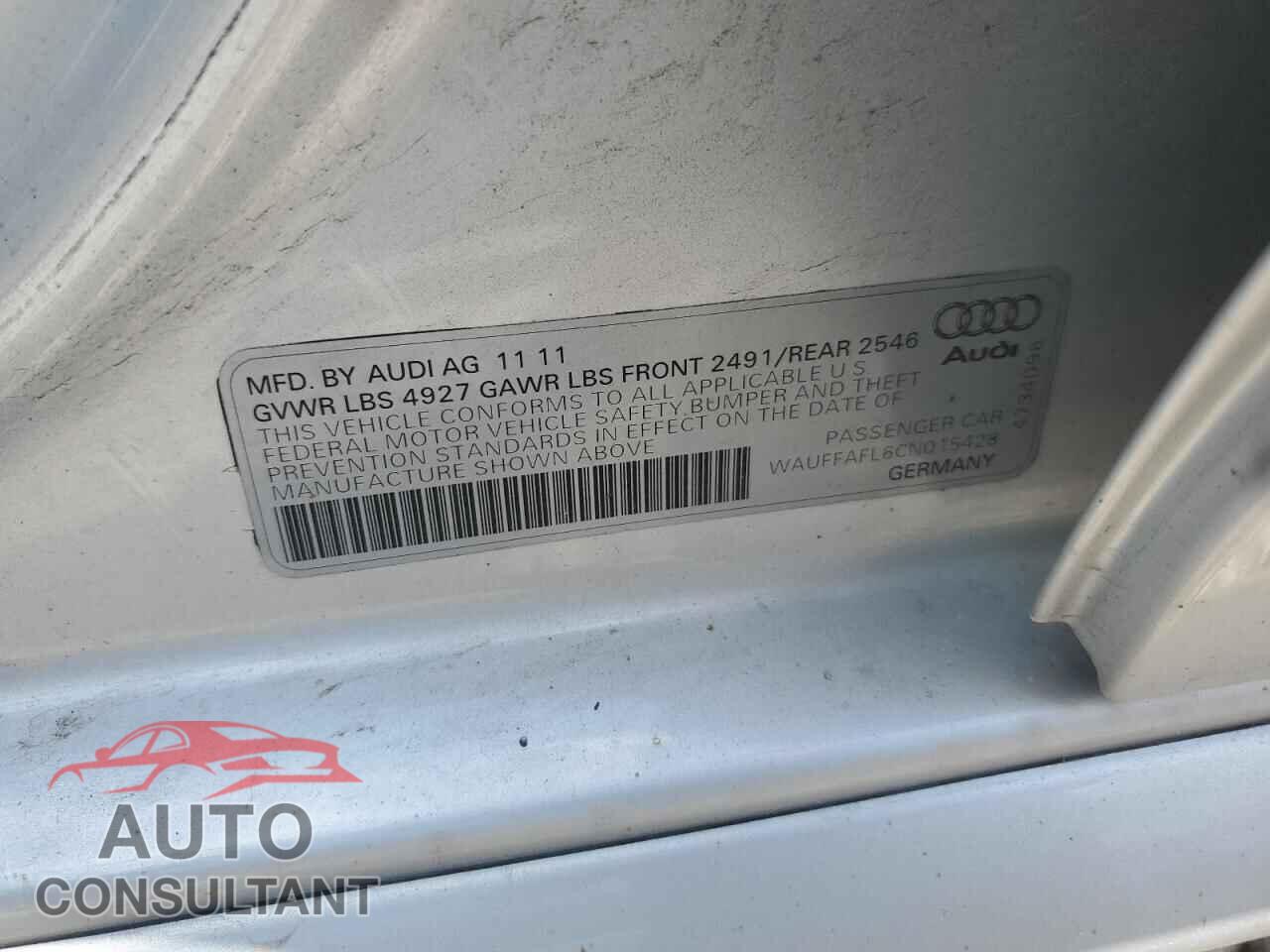 AUDI A4 2012 - WAUFFAFL6CN015428