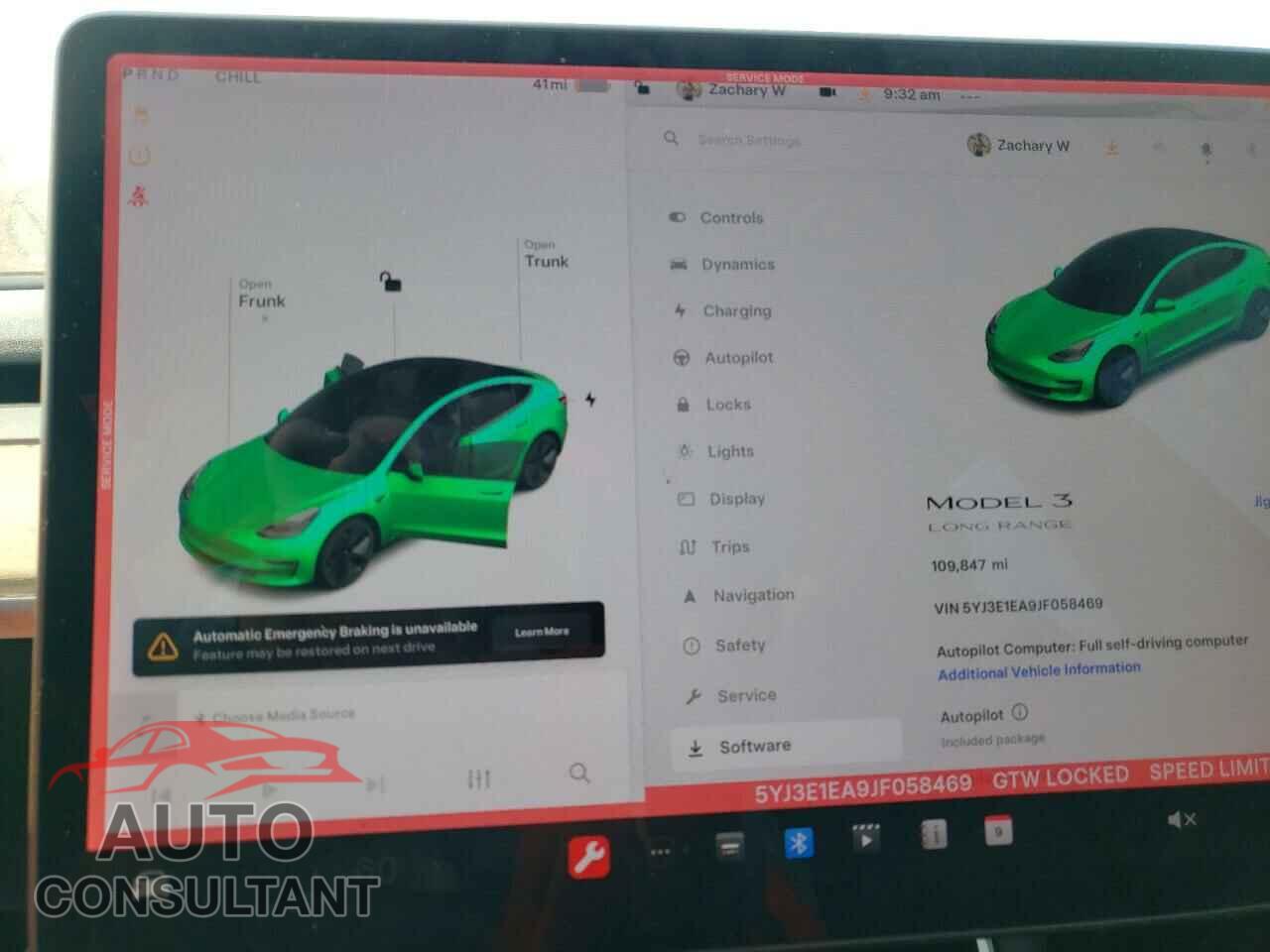 TESLA MODEL 3 2018 - 5YJ3E1EA9JF058469
