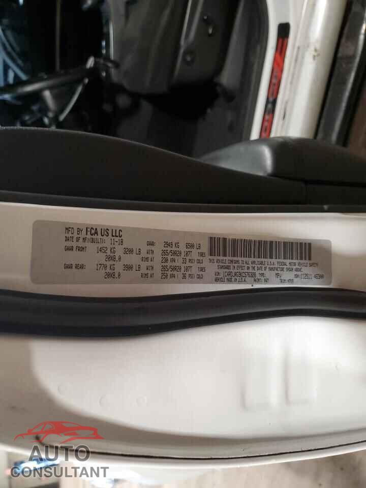 DODGE DURANGO 2019 - 1C4RDJAG9KC576328