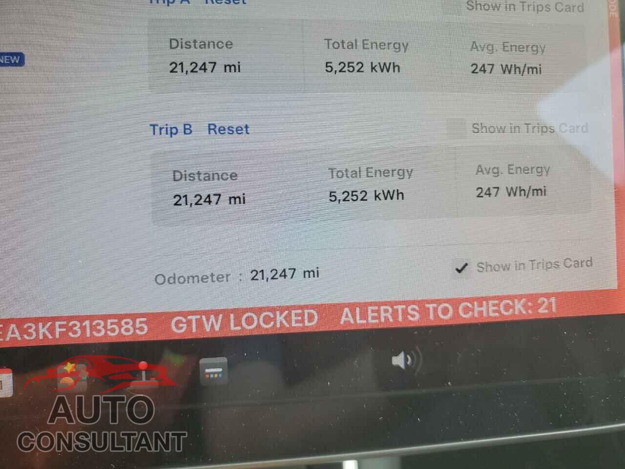 TESLA MODEL 3 2019 - 5YJ3E1EA3KF313585