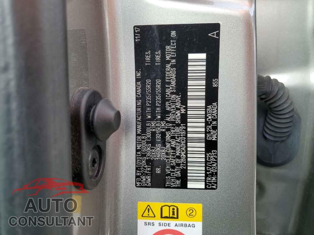 LEXUS RX450 2017 - 2T2BGMCA0HC019791