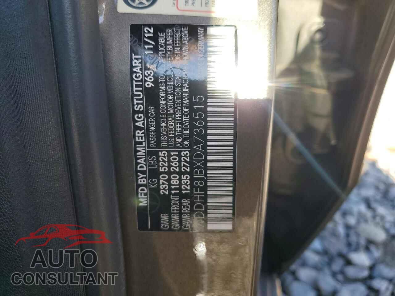 MERCEDES-BENZ E-CLASS 2013 - WDDHF8JBXDA736515
