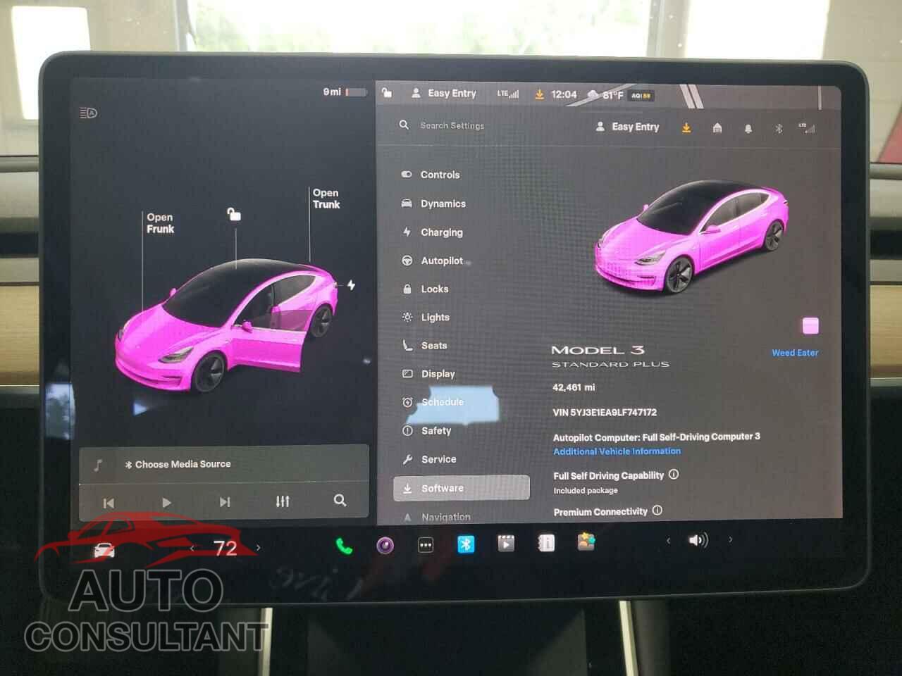 TESLA MODEL 3 2020 - 5YJ3E1EA9LF747172