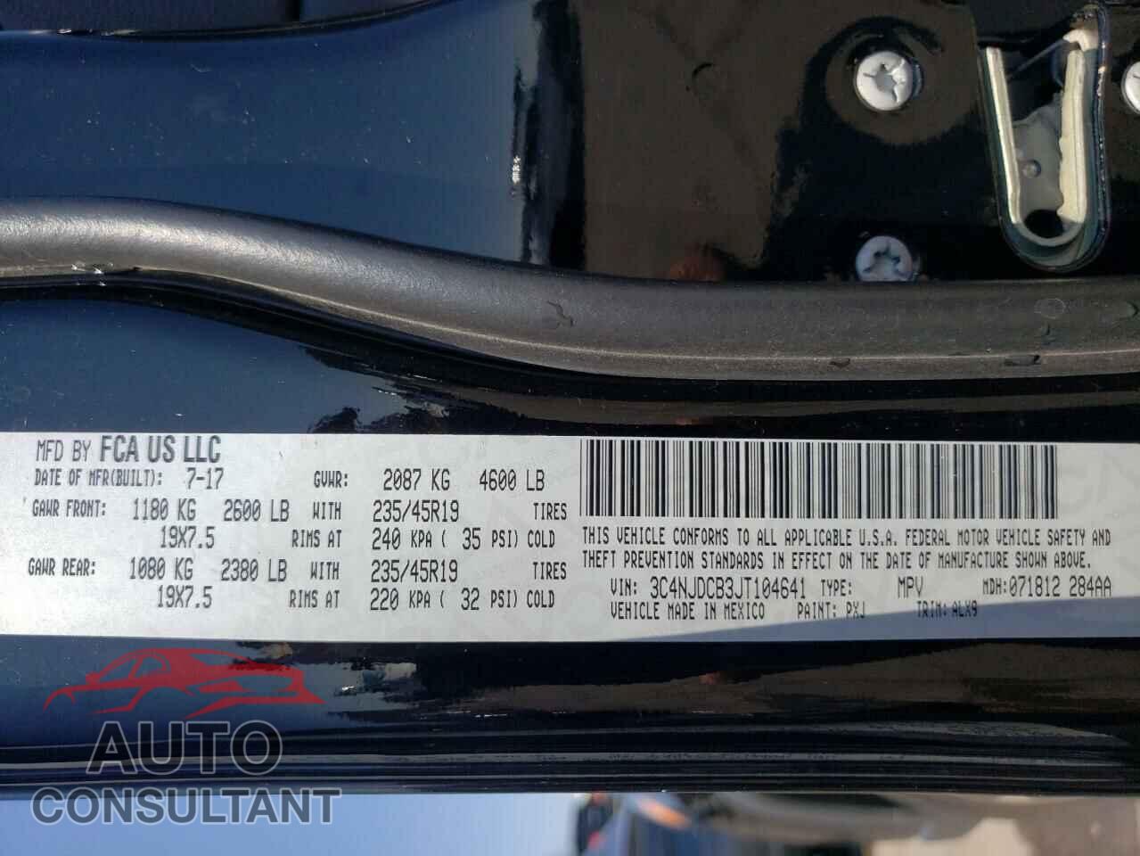 JEEP COMPASS 2018 - 3C4NJDCB3JT104641