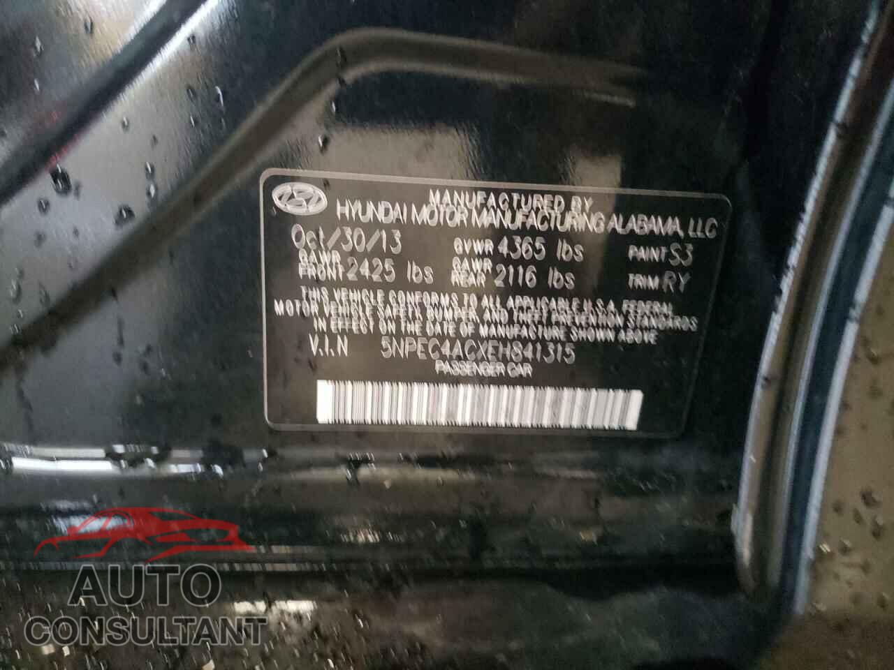 HYUNDAI SONATA 2014 - 5NPEC4ACXEH841315