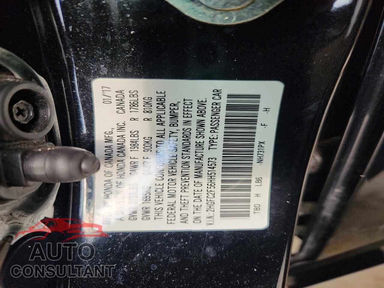 HONDA CIVIC 2017 - 2HGFC2F56HH514573