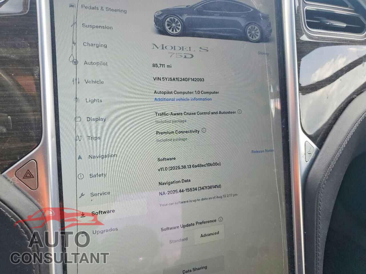 TESLA MODEL S 2016 - 5YJSA1E24GF142093