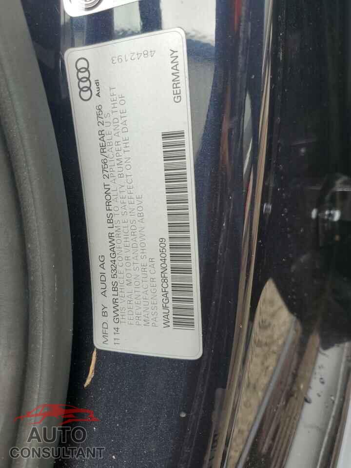 AUDI A6 2015 - WAUFGAFC8FN040509