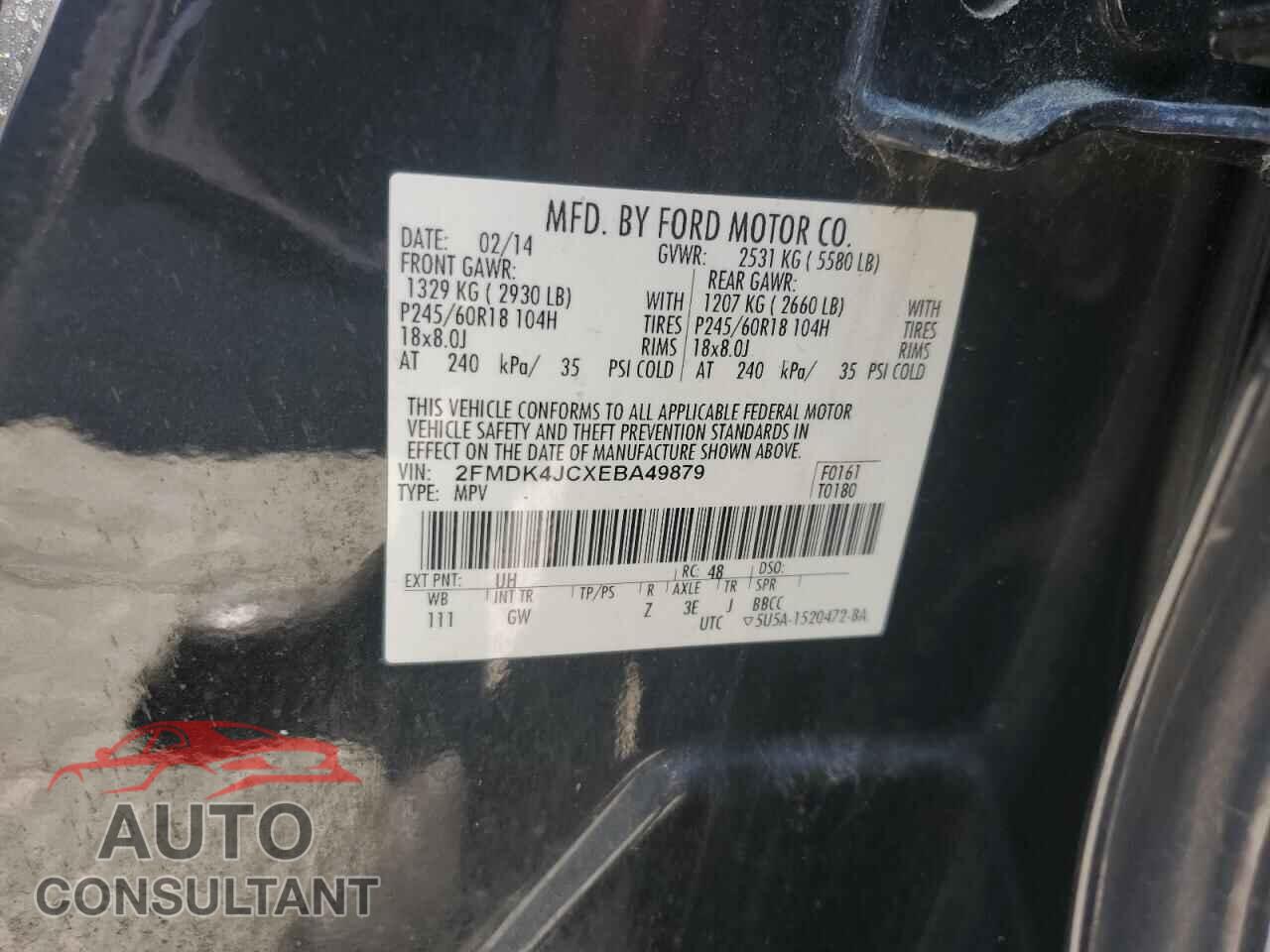 FORD EDGE 2014 - 2FMDK4JCXEBA49879