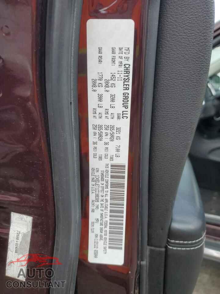 DODGE DURANGO 2012 - 1C4SDJET1CC188309